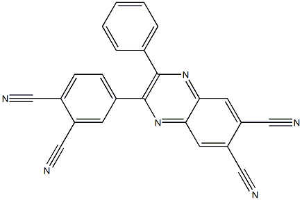 2-(3,4-dicyanophenyl)-3-phenyl-6,7-quinoxalinedicarbonitrile 结构式