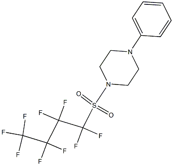 1-[(1,1,2,2,3,3,4,4,4-nonafluorobutyl)sulfonyl]-4-phenylpiperazine 结构式