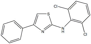 N-(2,6-dichlorophenyl)-4-phenyl-1,3-thiazol-2-amine 结构式