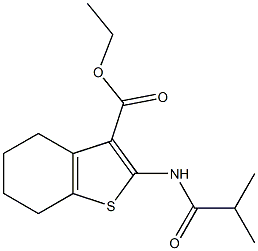 ethyl 2-(isobutyrylamino)-4,5,6,7-tetrahydro-1-benzothiophene-3-carboxylate 结构式