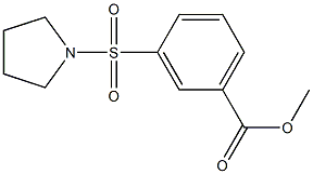 methyl 3-(pyrrolidin-1-ylsulfonyl)benzoate 结构式