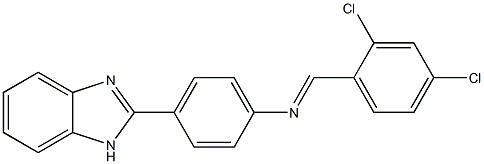 4-(1H-benzimidazol-2-yl)-N-(2,4-dichlorobenzylidene)aniline 结构式