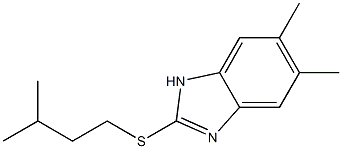 2-(isopentylsulfanyl)-5,6-dimethyl-1H-benzimidazole 结构式