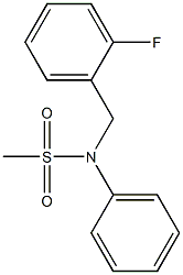 N-(2-fluorobenzyl)-N-phenylmethanesulfonamide 结构式