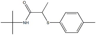 N-(tert-butyl)-2-[(4-methylphenyl)sulfanyl]propanamide 结构式