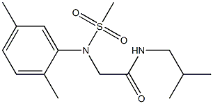 2-[2,5-dimethyl(methylsulfonyl)anilino]-N-isobutylacetamide 结构式