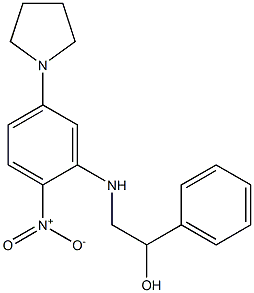 2-{2-nitro-5-pyrrolidin-1-ylanilino}-1-phenylethanol 结构式