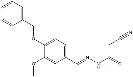 N'-[4-(benzyloxy)-3-methoxybenzylidene]-2-cyanoacetohydrazide 结构式