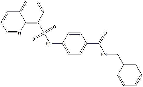 N-benzyl-4-[(8-quinolinylsulfonyl)amino]benzamide 结构式
