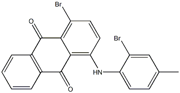 1-bromo-4-(2-bromo-4-methylanilino)anthra-9,10-quinone 结构式