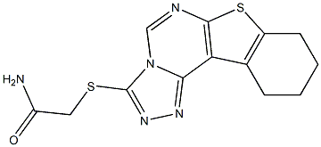 2-(8,9,10,11-tetrahydro[1]benzothieno[3,2-e][1,2,4]triazolo[4,3-c]pyrimidin-3-ylsulfanyl)acetamide 结构式