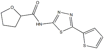 N-[5-(2-thienyl)-1,3,4-thiadiazol-2-yl]tetrahydro-2-furancarboxamide 结构式