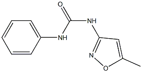 N-(5-methyl-3-isoxazolyl)-N'-phenylurea 结构式