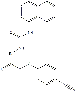 2-[2-(4-cyanophenoxy)propanoyl]-N-(1-naphthyl)hydrazinecarboxamide 结构式