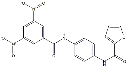 N-[4-({3,5-bisnitrobenzoyl}amino)phenyl]-2-furamide 结构式