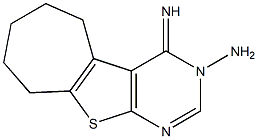 4-imino-6,7,8,9-tetrahydro-4H-cyclohepta[4,5]thieno[2,3-d]pyrimidin-3(5H)-ylamine 结构式