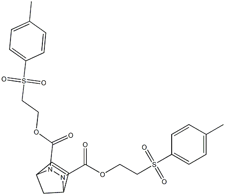 bis{2-[(4-methylphenyl)sulfonyl]ethyl} 2,3-diazabicyclo[2.2.1]hept-5-ene-2,3-dicarboxylate 结构式