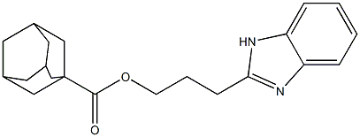 3-(1H-benzimidazol-2-yl)propyl 1-adamantanecarboxylate 结构式