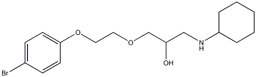 1-[2-(4-bromophenoxy)ethoxy]-3-(cyclohexylamino)-2-propanol 结构式
