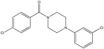 1-(4-chlorobenzoyl)-4-(3-chlorophenyl)piperazine 结构式