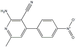 2-amino-4-{4-nitrophenyl}-6-methylnicotinonitrile 结构式