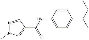 N-(4-sec-butylphenyl)-1-methyl-1H-pyrazole-4-carboxamide 结构式