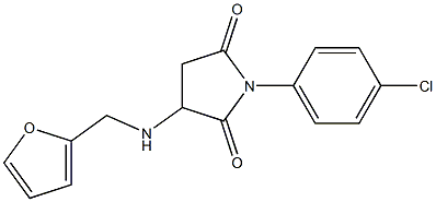 1-(4-chlorophenyl)-3-[(2-furylmethyl)amino]-2,5-pyrrolidinedione 结构式