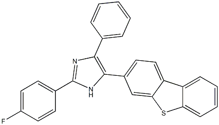 5-dibenzo[b,d]thien-3-yl-2-(4-fluorophenyl)-4-phenyl-1H-imidazole 结构式