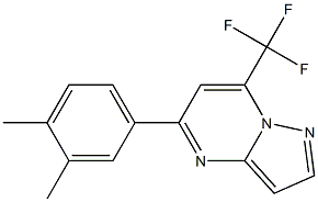 5-(3,4-dimethylphenyl)-7-(trifluoromethyl)pyrazolo[1,5-a]pyrimidine 结构式