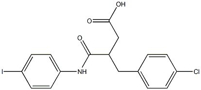 3-(4-chlorobenzyl)-4-(4-iodoanilino)-4-oxobutanoic acid 结构式