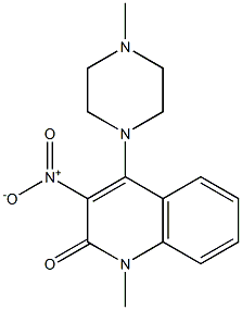 3-nitro-1-methyl-4-(4-methylpiperazin-1-yl)quinolin-2(1H)-one 结构式