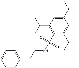 2,4,6-triisopropyl-N-(2-phenylethyl)benzenesulfonamide 结构式