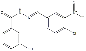 N'-{4-chloro-3-nitrobenzylidene}-3-hydroxybenzohydrazide 结构式