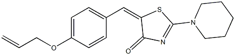 5-[4-(allyloxy)benzylidene]-2-(1-piperidinyl)-1,3-thiazol-4(5H)-one 结构式
