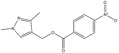 (1,3-dimethyl-1H-pyrazol-4-yl)methyl 4-nitrobenzoate 结构式