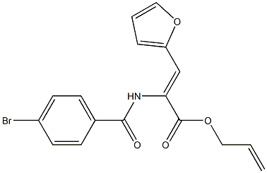 allyl 2-[(4-bromobenzoyl)amino]-3-(2-furyl)acrylate 结构式
