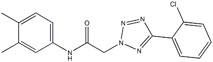 2-[5-(2-chlorophenyl)-2H-tetraazol-2-yl]-N-(3,4-dimethylphenyl)acetamide 结构式