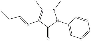 1,5-dimethyl-2-phenyl-4-(propylideneamino)-1,2-dihydro-3H-pyrazol-3-one 结构式