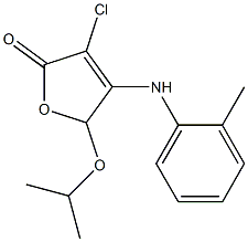 3-chloro-5-isopropoxy-4-(2-toluidino)furan-2(5H)-one 结构式