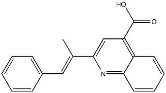 2-(1-methyl-2-phenylvinyl)-4-quinolinecarboxylic acid 结构式