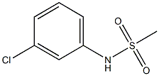 N-(3-chlorophenyl)methanesulfonamide 结构式