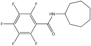 N-cycloheptyl-2,3,4,5,6-pentafluorobenzamide 结构式