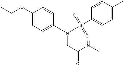 2-{4-ethoxy[(4-methylphenyl)sulfonyl]anilino}-N-methylacetamide 结构式