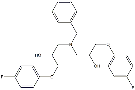 1-{benzyl[3-(4-fluorophenoxy)-2-hydroxypropyl]amino}-3-(4-fluorophenoxy)-2-propanol 结构式