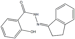 N'-(2,3-dihydro-1H-inden-1-ylidene)-2-hydroxybenzohydrazide 结构式