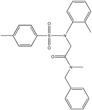 N-benzyl-N-methyl-2-{2-methyl[(4-methylphenyl)sulfonyl]anilino}acetamide 结构式