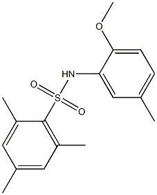 N-(2-methoxy-5-methylphenyl)-2,4,6-trimethylbenzenesulfonamide 结构式