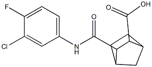 3-[(3-chloro-4-fluoroanilino)carbonyl]bicyclo[2.2.1]heptane-2-carboxylic acid 结构式