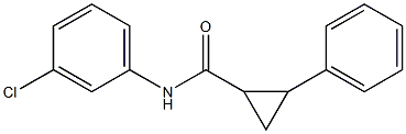 N-(3-chlorophenyl)-2-phenylcyclopropanecarboxamide 结构式