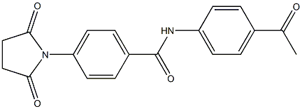 N-(4-acetylphenyl)-4-(2,5-dioxo-1-pyrrolidinyl)benzamide 结构式